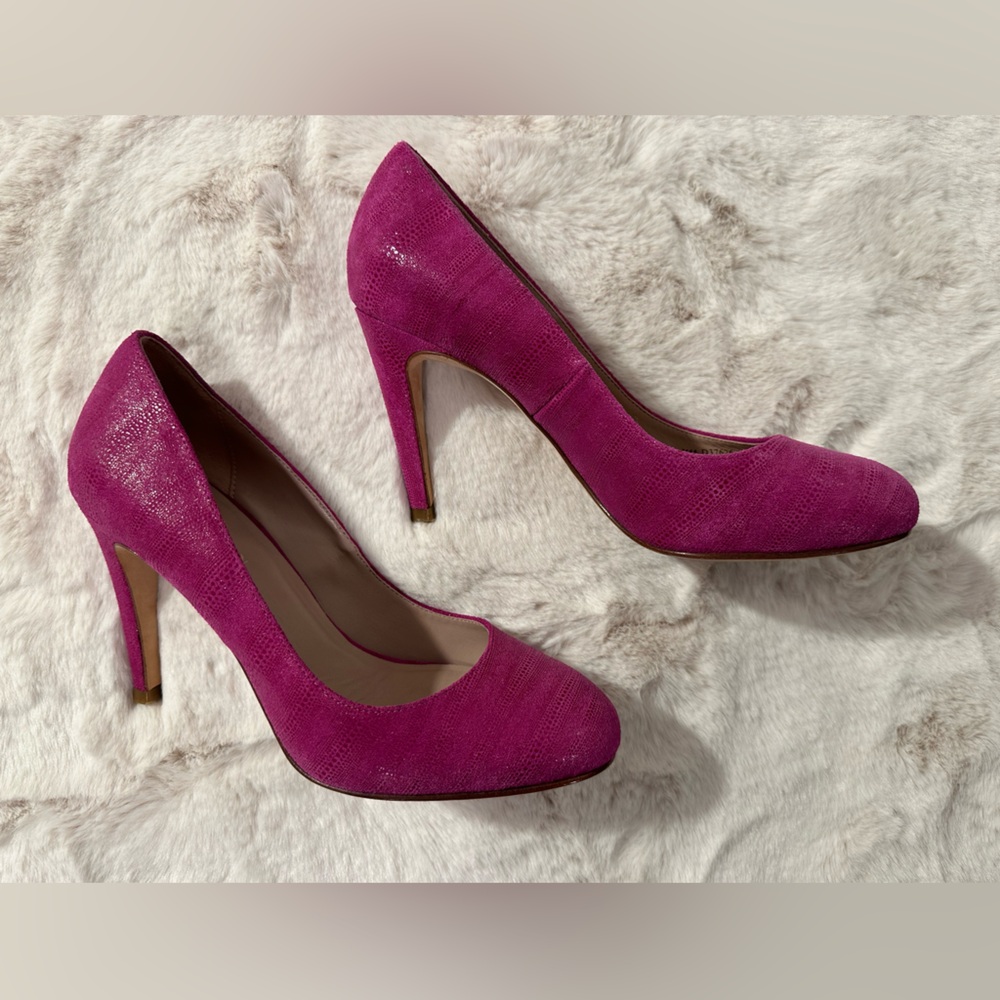 Cole Haan Magenta Platform Leather Pump